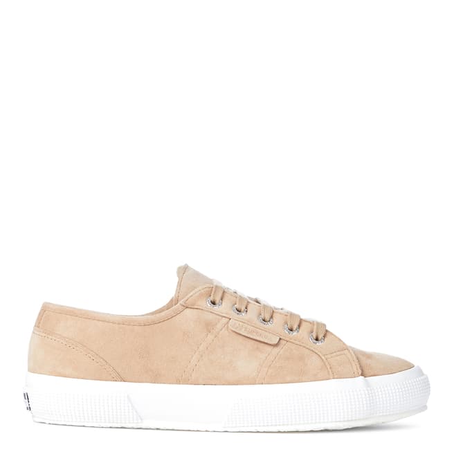 Superga Womens Beige Shearling Lined Fashion Trainers