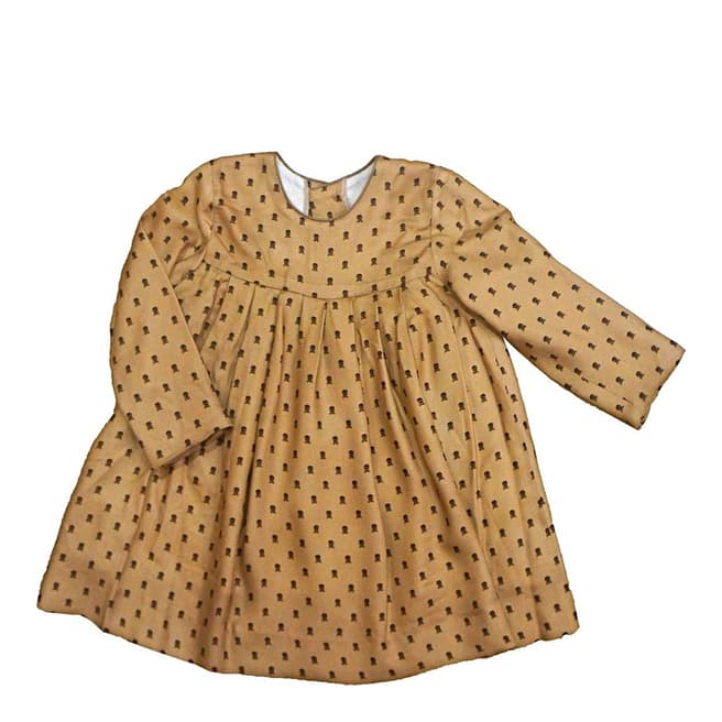 Monet Kids Girl's Brown Little Skulls Dress