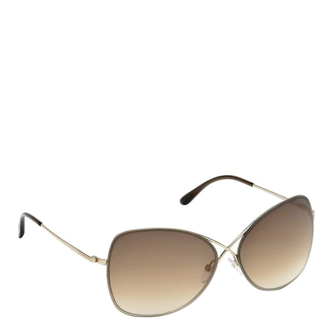 Tom Ford Women's Colette Shiny Rose Gold/Brown Gradient Sunglasses 63mm
