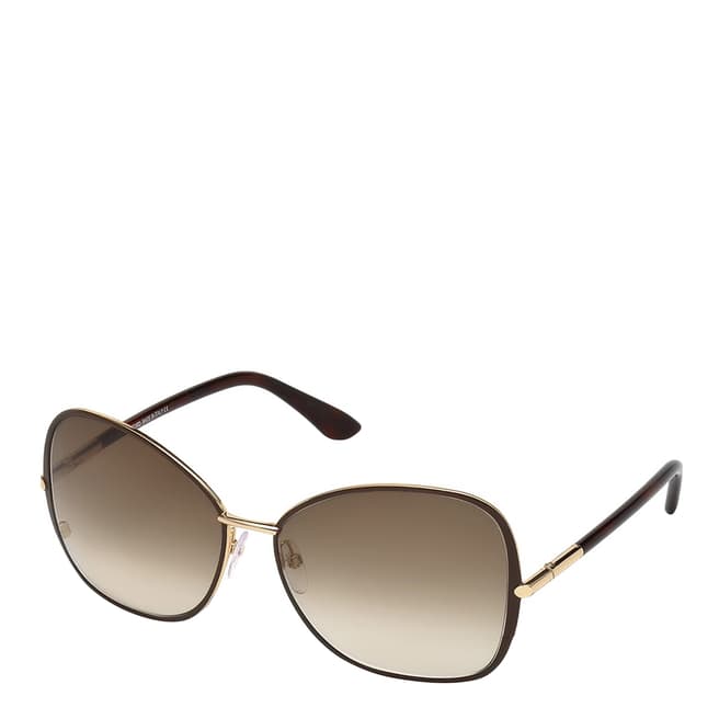 Tom Ford Women's Solange Brown Gold/Graduated Brown Sunglasses 61mm