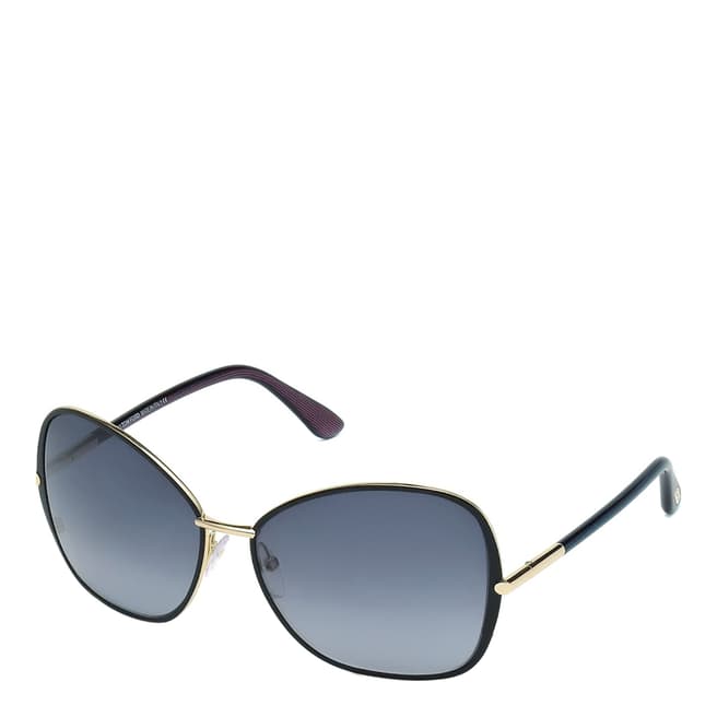 Tom Ford Women's Solange Black/Gold Sunglasses 61mm