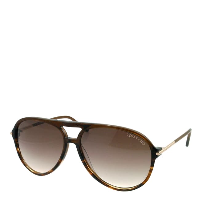 Tom Ford Men's Matteo Striped Brown Sunglasses 59mm