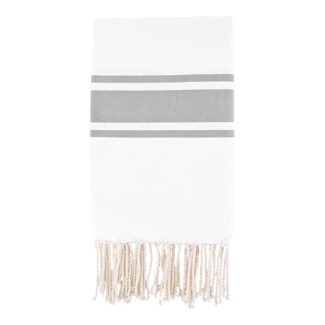 Febronie St Tropez Hammam Towel, White/Pearl