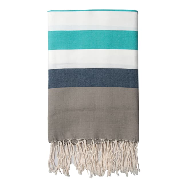 Febronie Arachon Hammam Towel, Turquoise/Blue