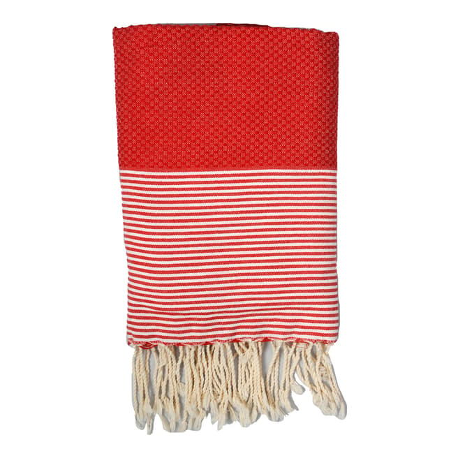 Febronie Ibiza Hammam Towel, Red