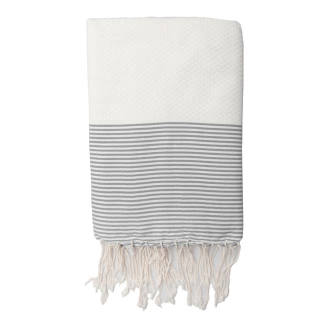 Febronie Ibiza Hammam Towel, White/Pearl