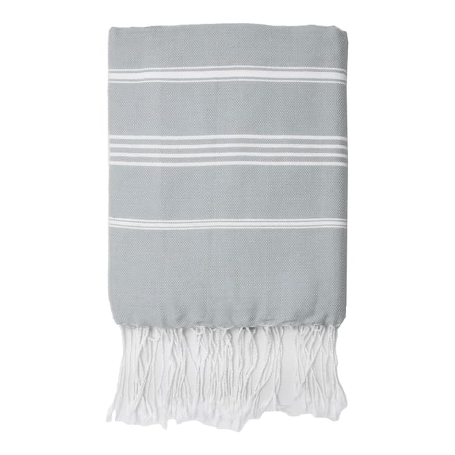 Febronie Mykonos Hammam Towel, Pearl Grey