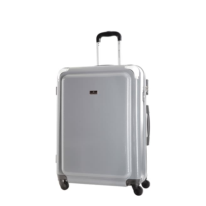 Platinium Grey Robinson 4 Wheel Suitcase 55.5cm
