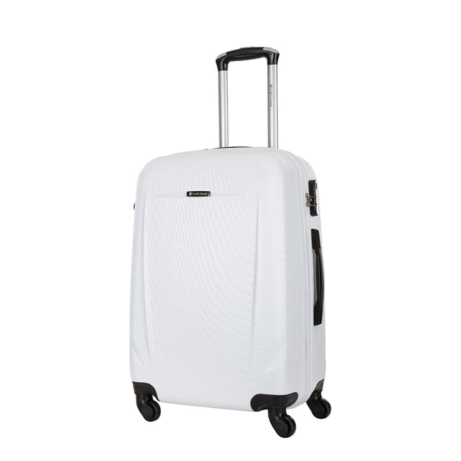 Platinium White Bedford 4 Wheel Suitcase 60cm