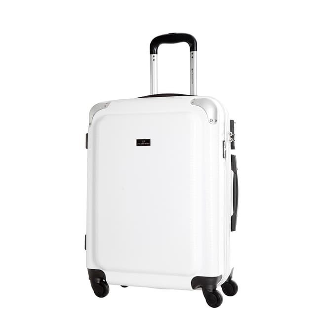 Platinium White Robinson 4 Wheel Suitcase 60cm