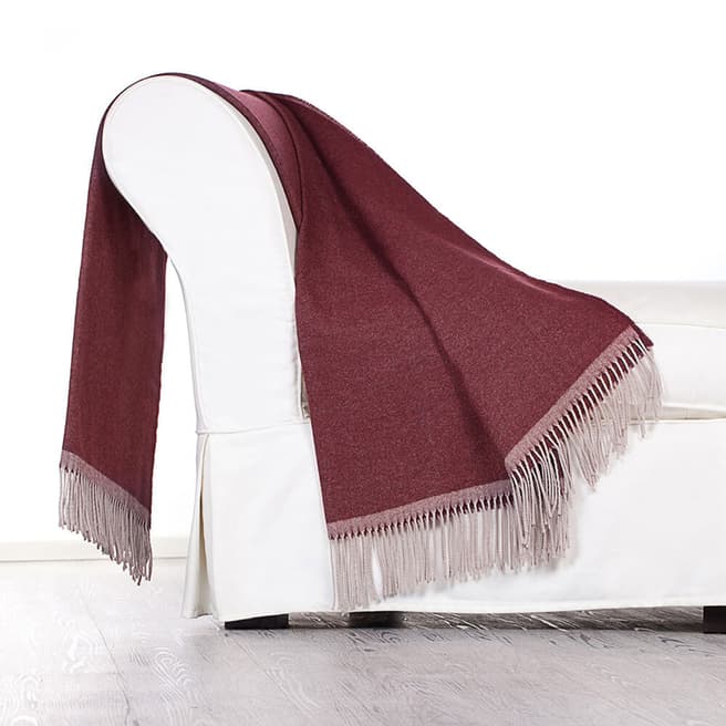 Lanerossi Bordeaux Colosseo Cashmere/Wool Blend Throw 130x170cm