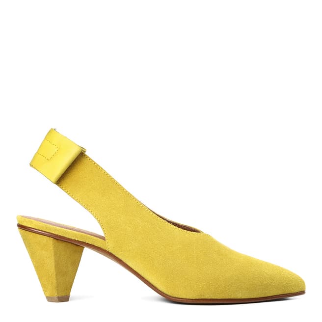Hudson Yellow Suede Dorothea Slingback Shoes