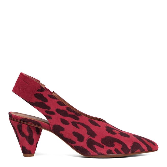 Hudson Red Suede Dorothea Slingback Shoes