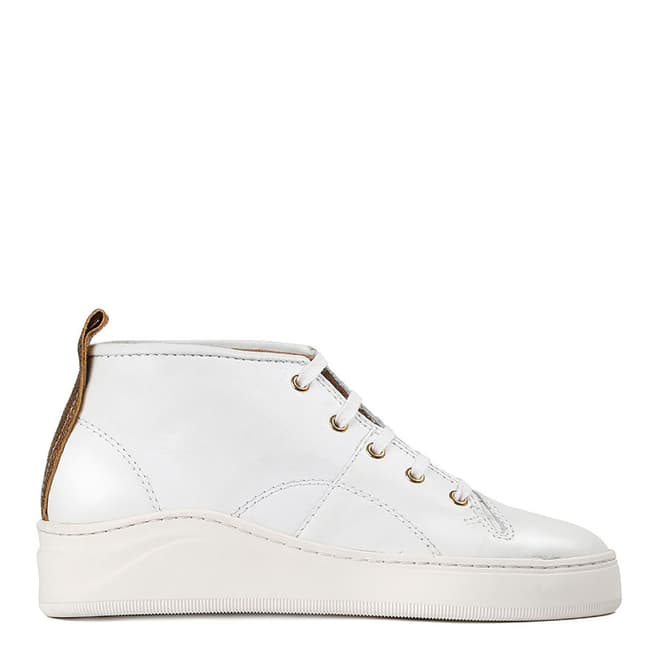 Hudson White Leather Odessa Sneakers 