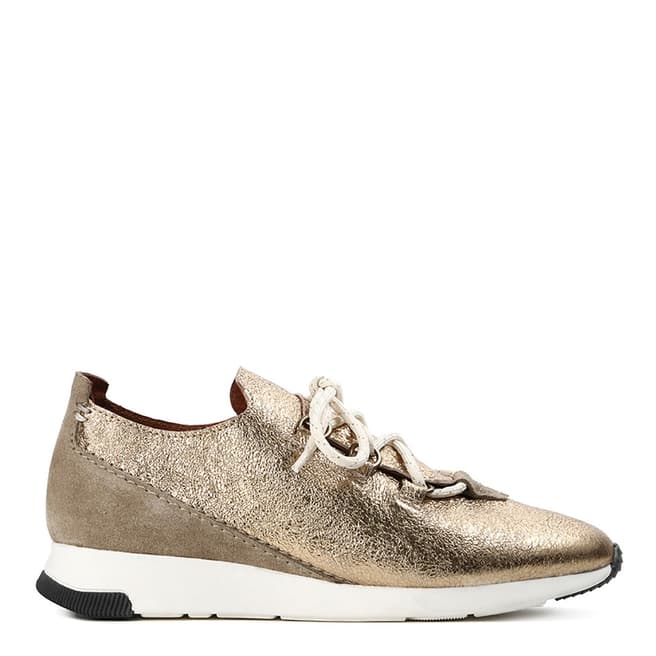 Hudson Gold Leather Seville Sneakers