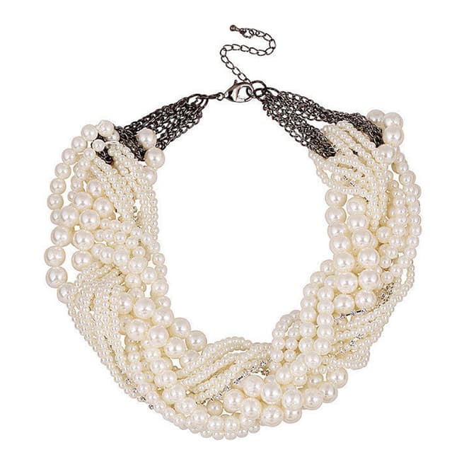 White label by Liv Oliver Pearl and Crystal Necklace