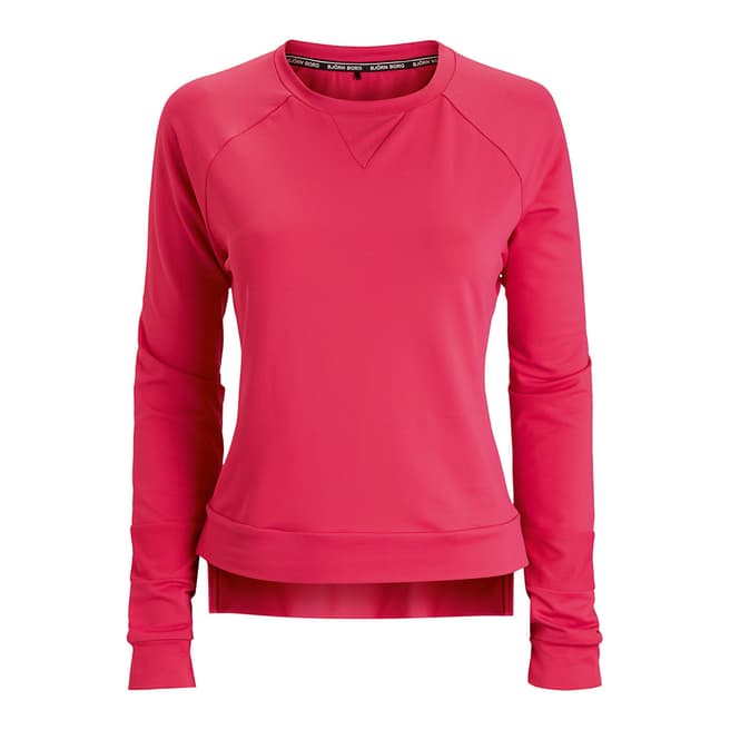 BJORN BORG Women's Pink Long Sleeve Caroline Sweater