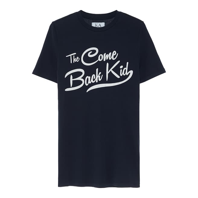 Zoe Karssen Navy The Come Back Kid Cotton T-Shirt