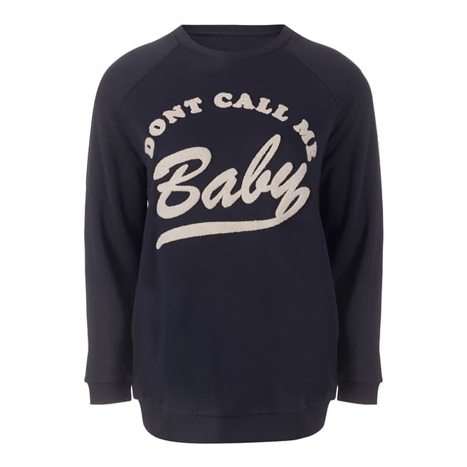 Zoe Karssen Navy Don't Call Me Baby Sweatshirt