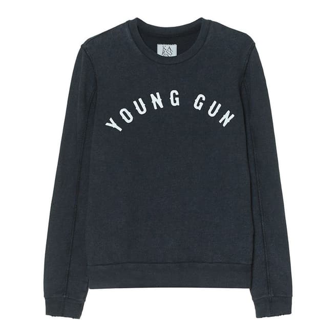 Zoe Karssen Slate Young Gun Cotton Sweatshirt