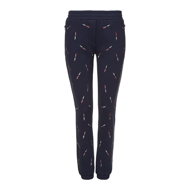 Zoe Karssen Navy Embroidered All Over Joggers