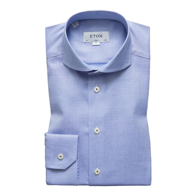 Eton Shirts Blue Weave Slim Shirt