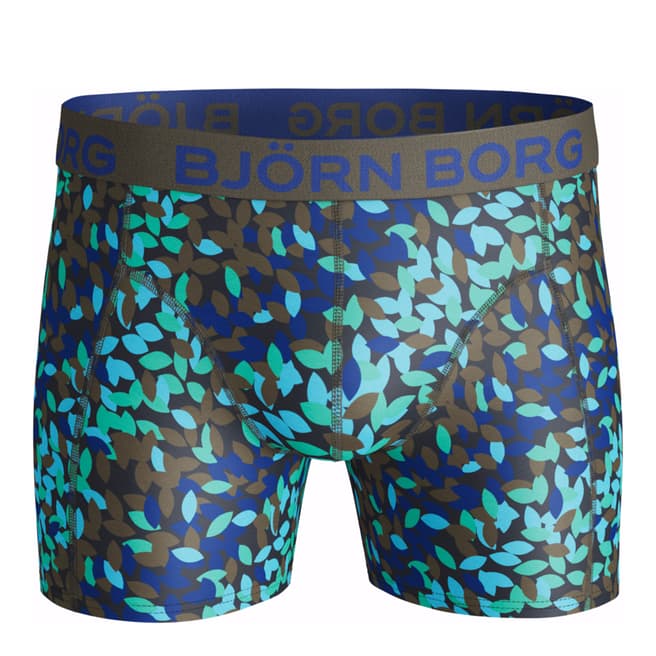 BJORN BORG Men's Blue/Green Boxer Shorts