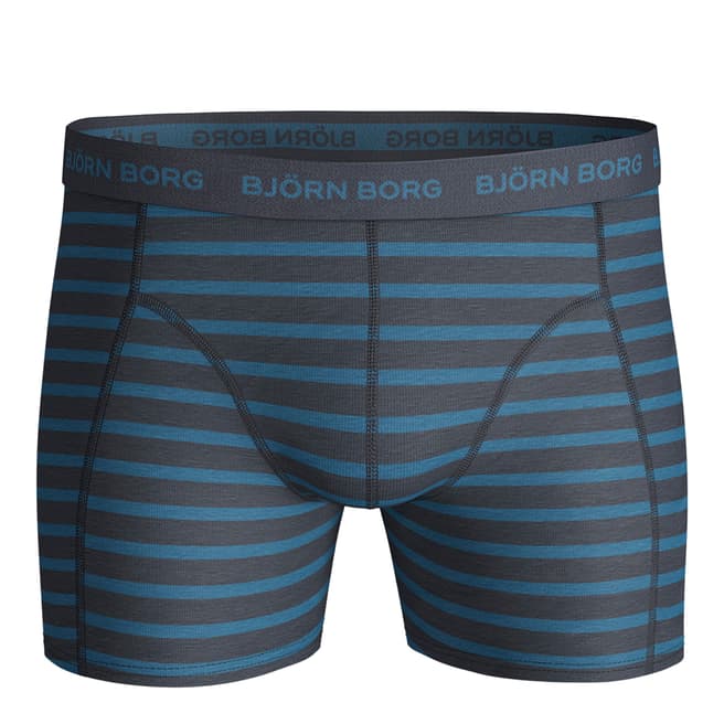 BJORN BORG Men's Blue Stripe 3-Pack Boxer Shorts