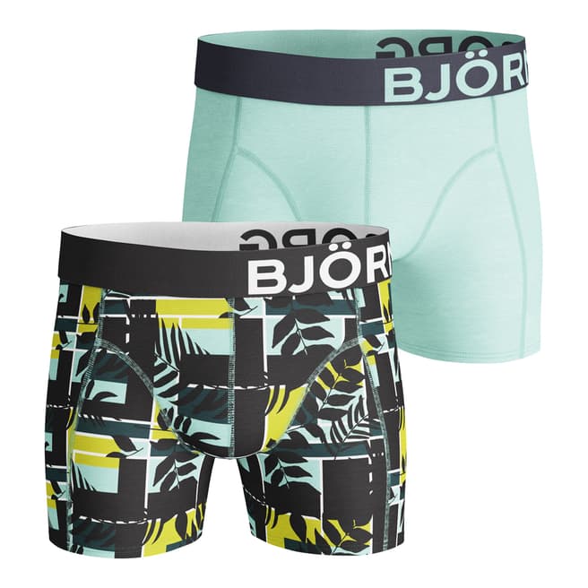 BJORN BORG Men's Multicoloured Courtline Shade 2-Pack Boxer Shorts