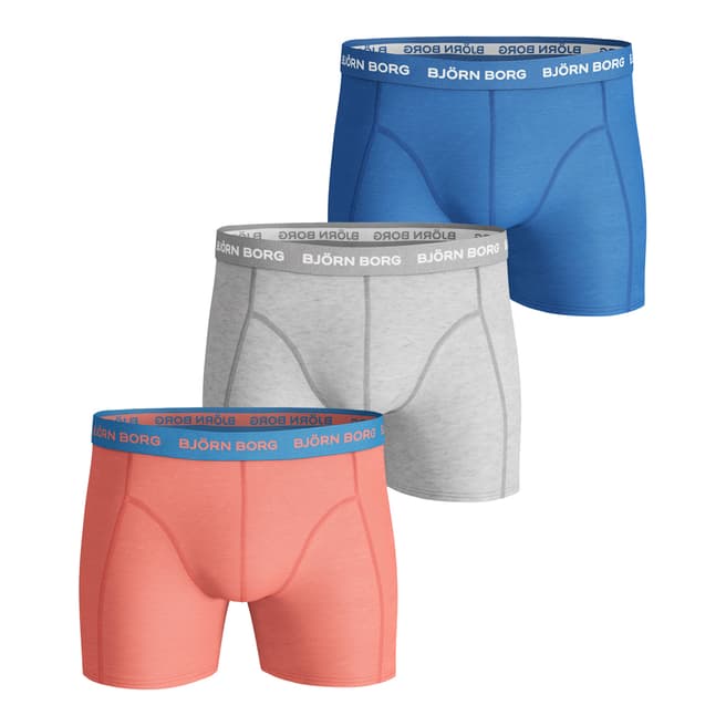 BJORN BORG Men's Multicoloured 3-Pack Boxer Shorts