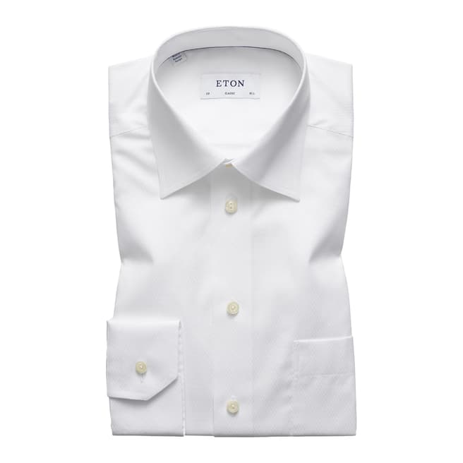 Eton Shirts White Classic Diamond Shirt
