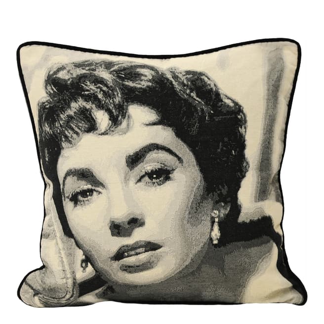 Paoletti Black Elizabeth Taylor Cushion 45x45cm