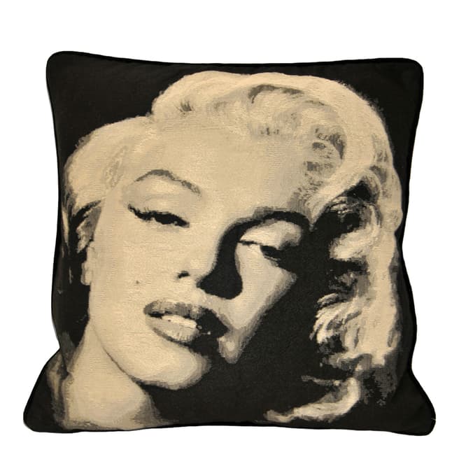 Paoletti Black Marilyn Monroe Cushion 45x45cm
