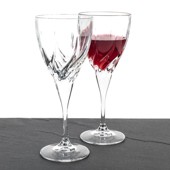 RCR Crystal Set of 2 Twist Crystal White Wine Glasses, 240ml