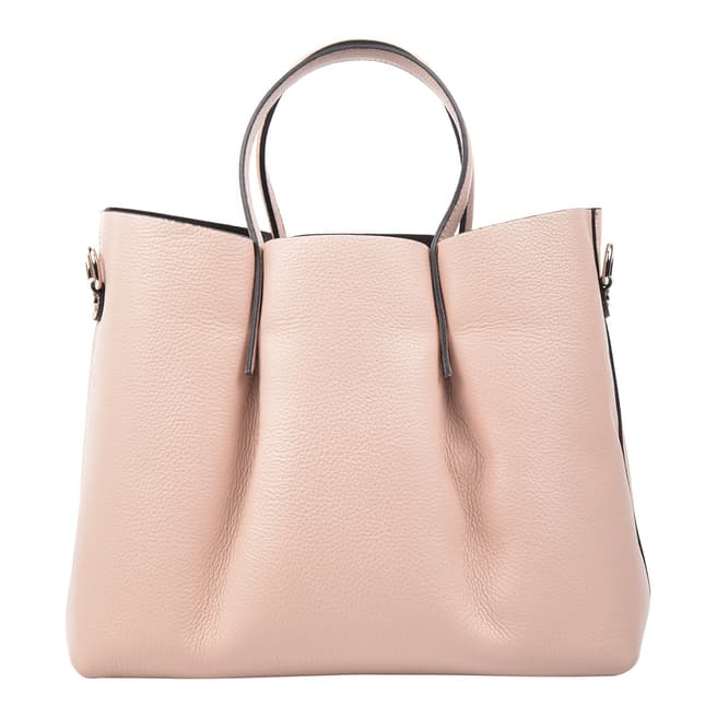 Carla Ferreri Light Pink Leather Shoulder Bag