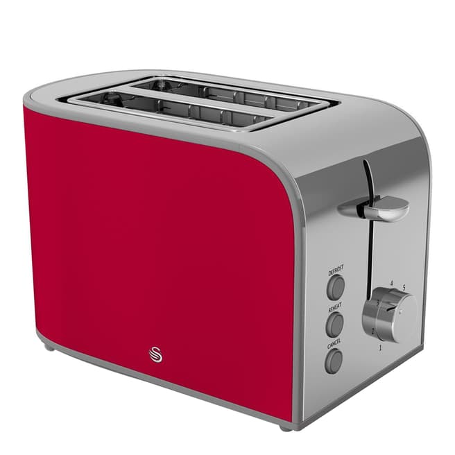 Swan Red Retro 2 Slice Toaster