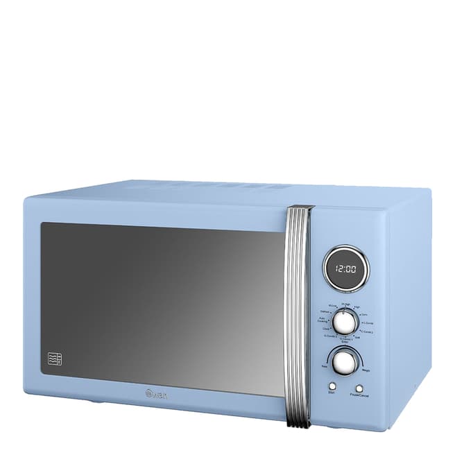 Swan Blue Retro Digital Combi Microwave, 25L