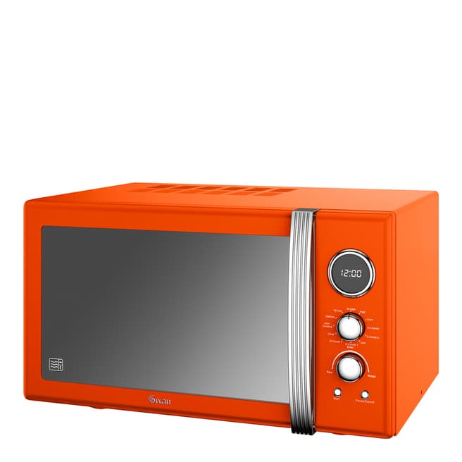 Swan Orange Retro Digital Combi Microwave, 25L