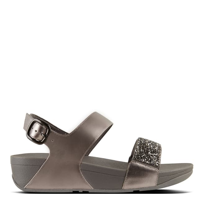 FitFlop Womens Pewter Sparklie Crystal Sandals