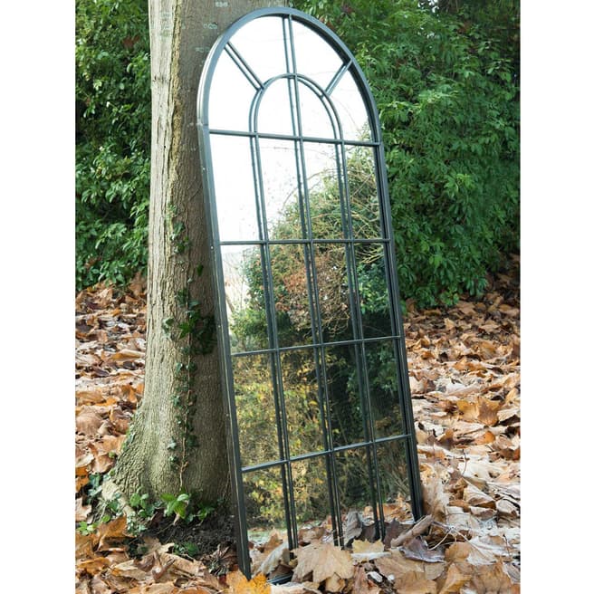 Milton Manor Black Somerley Collection Garden Wall Mirror 140x65cm