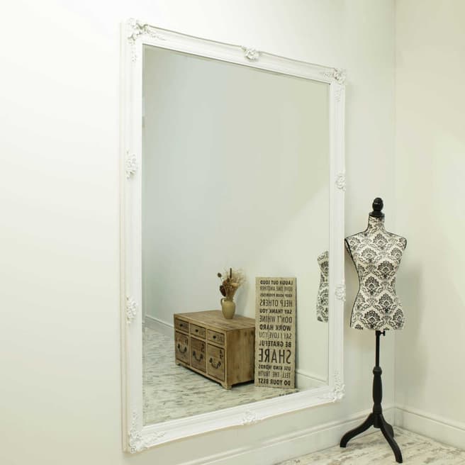 Milton Manor Abbey White Extra Large Leaner Mirror 201 x 140cm