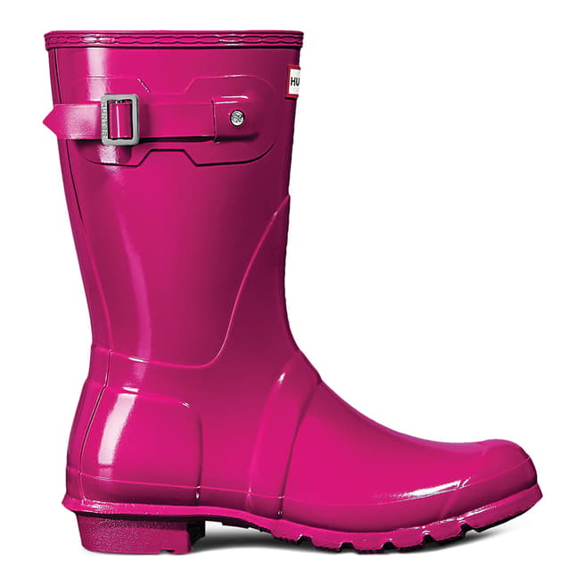 Hunter Women's Pink Gloss Original Mid Boot