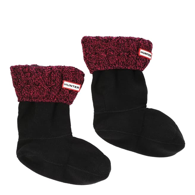 Hunter Black/Red Original Stretch Cable Boot Sock