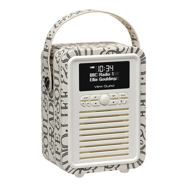 VQ Emma Bridgewater VQ Retro Mini DAB+ Digital Radio & Bluetooth Speaker - Black Toast