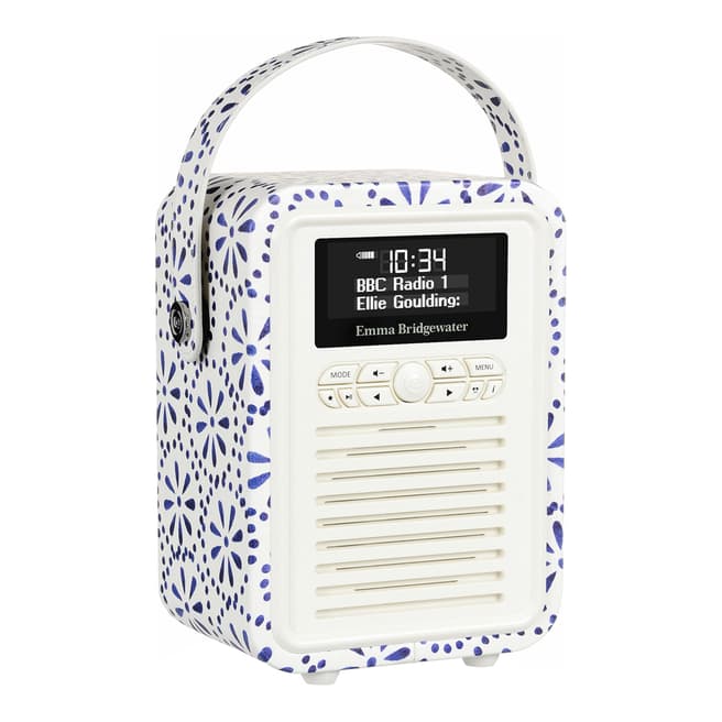 VQ Emma Bridgewater VQ Retro Mini DAB+ Digital Radio & Bluetooth Speaker - Blue Daisy