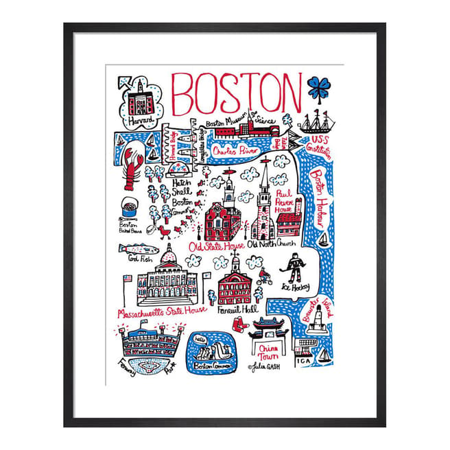 Julia Gash Boston Cityscape 36x28cm Framed Print