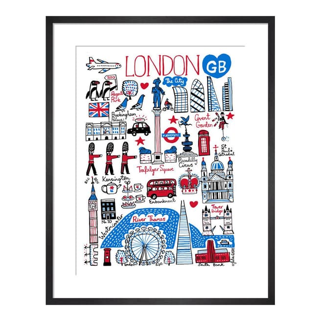 Julia Gash London Cityscape 36x28cm Framed Print