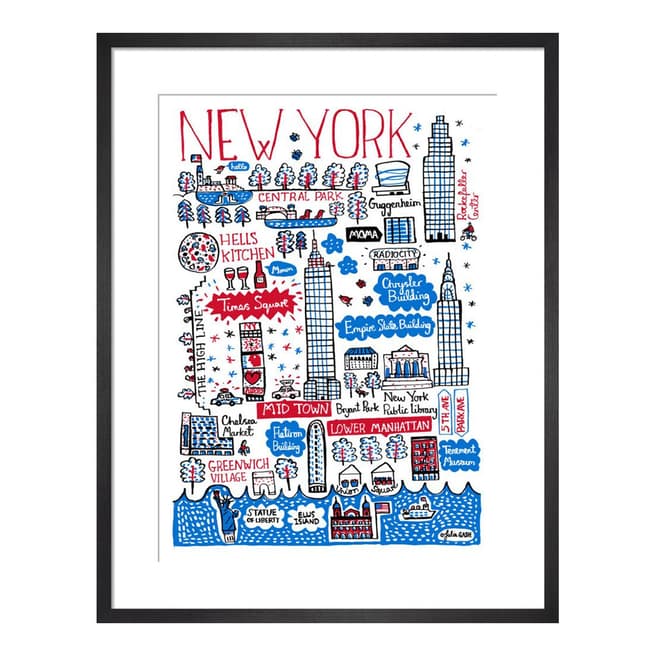 Julia Gash New York Cityscape 36x28cm Framed Print