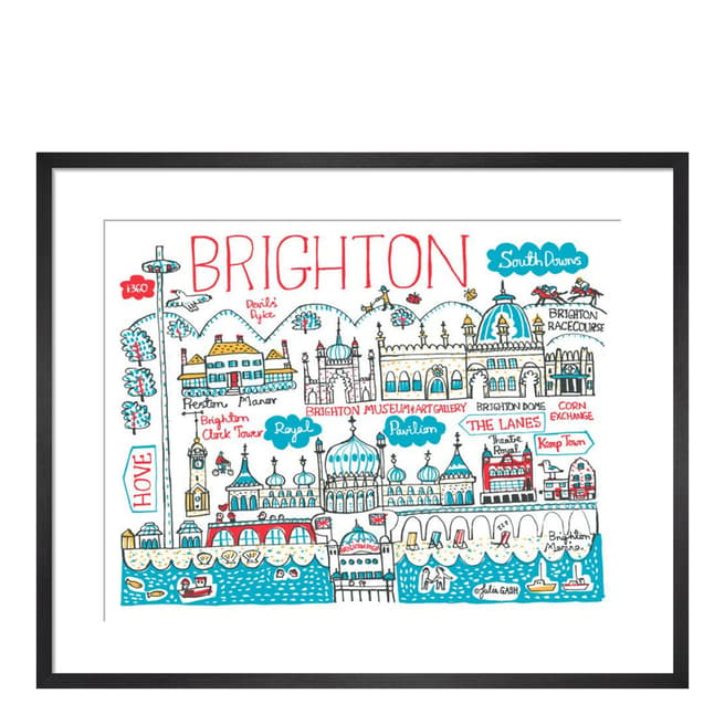 Julia Gash Brighton Cityscape 36x28cm Framed Print