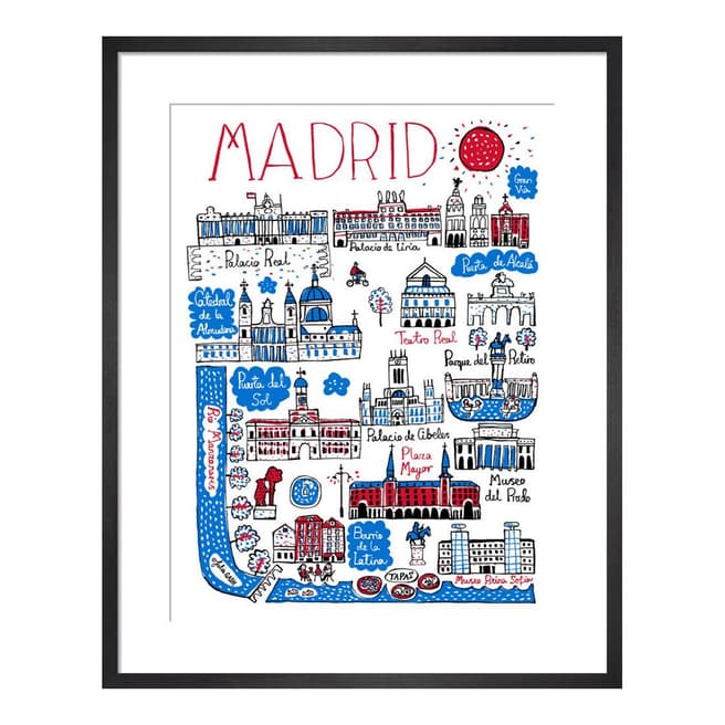 Julia Gash Madrid Cityscape 36x28cm Framed Print